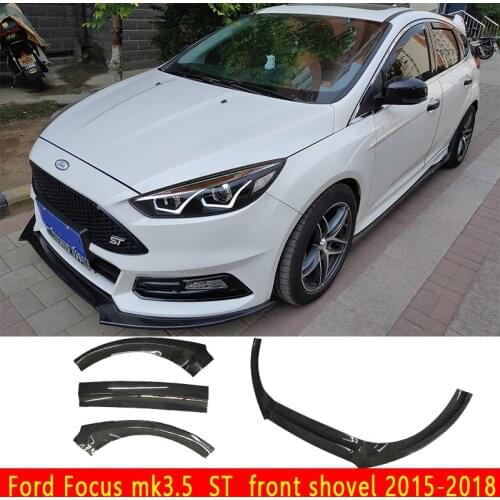 The three piece front shovel front lip front spoiler is used to protect the front bumper for Ford Focus RS / St 2016 ~2018