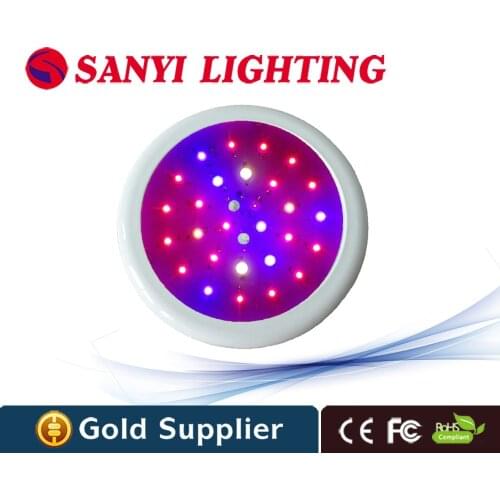 Popular 90 W UFO LED Grow Ligh 30x3 W red 630nm blue 460nm Long Lifespan with CE FCC RoHS Certificate