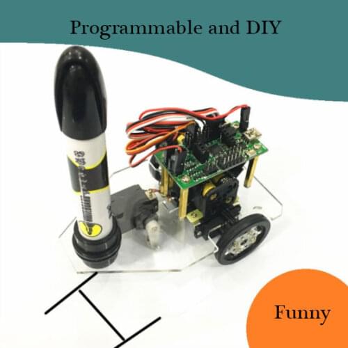 Free Installation Programmable Pen Doodle Drawing Robot DIY Teaching Training Learning Kits Scientific Toys