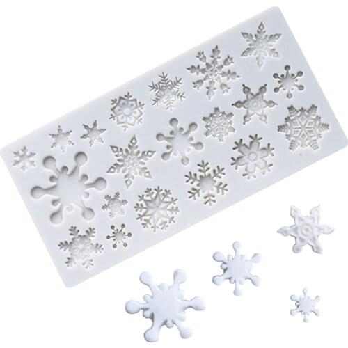 Christmas Snowflake Lace Chocolate Party DIY Fondant Baking Cooking Cake Decorating Tools Silicone Mold Silicon Mould