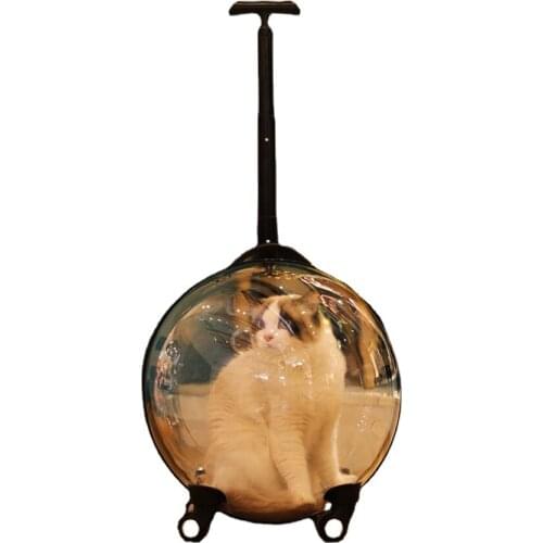 Cat Bag Outdoor Portable Trolley Case Space Capsule Cat Backpack Diaper Bag Large Capacity Transparent Pet Tool