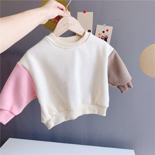 2019 girl sweatshirt autumn and winter models Fashion Korean version of the new winter fleece color printing girls hoodies
