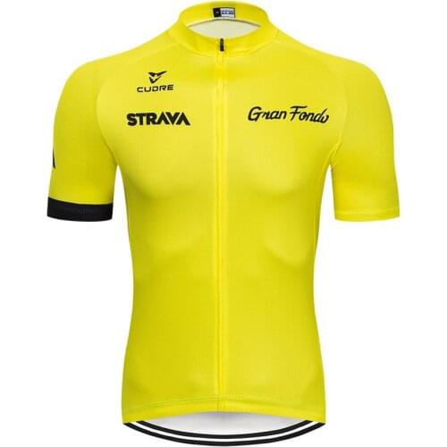 STRAVA Pro Cycling Jerseys 100% Polyester Mans Bicycle Clothing Wear Mountain Bike Clothes Ropa Ciclismo Cycling Clothing STRAVA