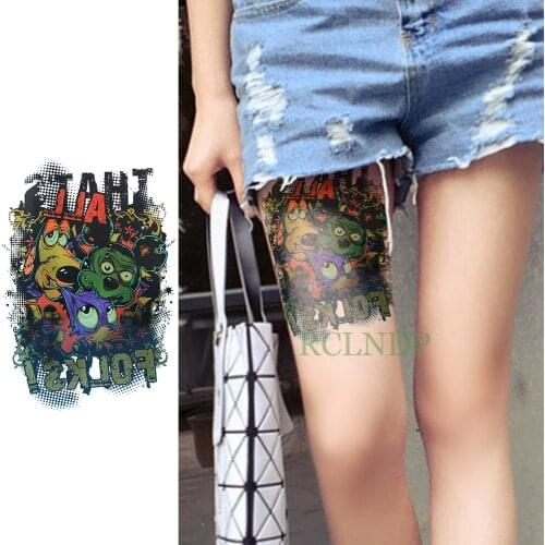 Waterproof Temporary Tattoo Sticker Cartoon Fake Tatto Flash Tatoo Back Leg Arm belly large size for Women Men girl kids