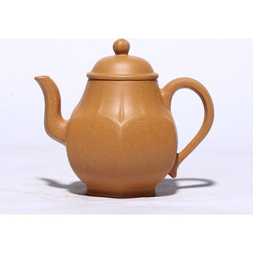 Yixing Purple Clay Pot Golden Section Clay Six Fang Si Ting Kung Fu Teapot Household Teapot Cute Teapot Tea set