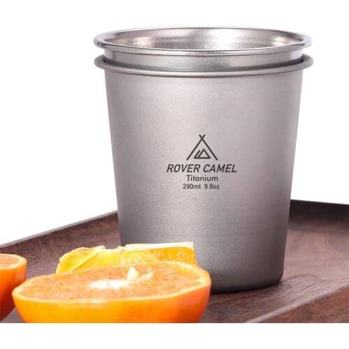 10oz Titanium Beer Cups 2/4 Pcs 290ml single Wall water Cup for Bar Party PicnicTumbler Mug outdoor camping drinkware