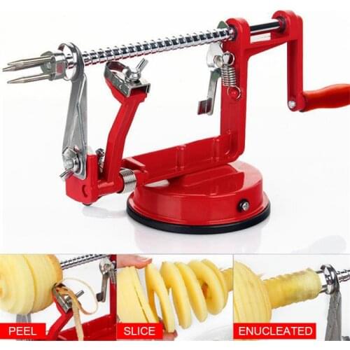 3 In 1 Apple Peeler Stainless Steel Potato Pear Peel Peeler Slicer Household Kitchen Hand Crank Peeling Tool Shredder