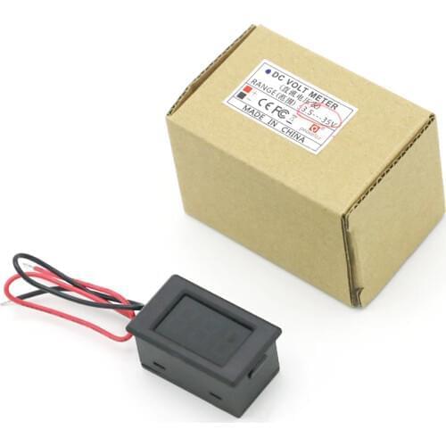 30pcs/lot Digital LED DC 3.5V-35V voltage Voltmeter Meter & Reverse protection