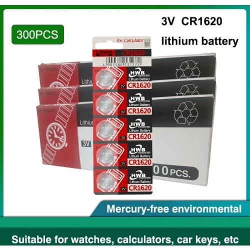 300Pcs/Lot For Maxell Original cr1620 Button Cell Batteries Watch 3V Lithium Battery CR 1620 BR1620 Remote Control Calculator