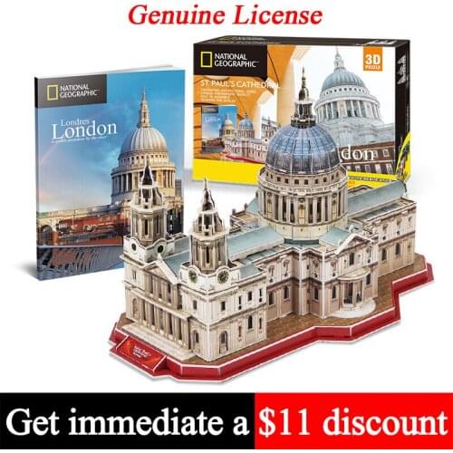 No-glue Pre-cut St. Pauls Cathedral National Geographic 3D Paper Model Puzzle Papercraft House DIY Adult Craft Toys DS0991h