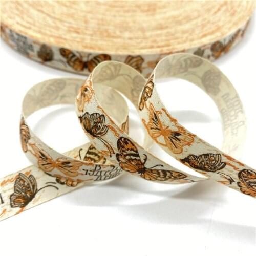 5Yards 15mm Cotton Ribbon Black and white pattern Printed Cotton Ribbons For Wedding Christmas Decoration DIY Sewing Fabric #10