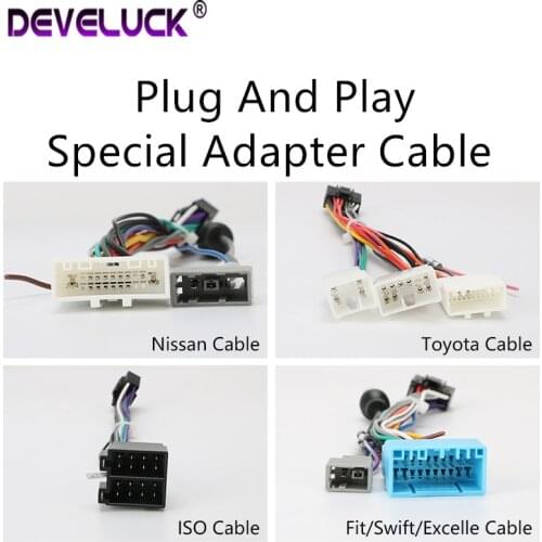 Android Car Radio Accessories Wire Adapter Connector Plug and Play Cable For Nissian Toyota Volkswagen Honda Hyundai Kia