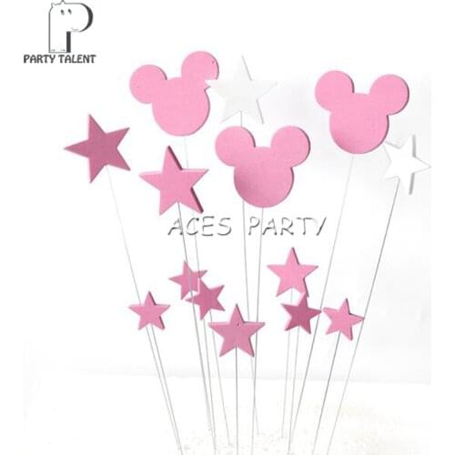 1 Set Birthday Cake Toppers For Kids Children Birthday Party Diy Baking Cake Decoration Accessory Mouse Theme