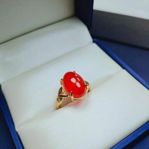 Really Natural ice carnelian inlaid ring Inlaid ring 925 ring nickles women jade jewelry women jewelry gift