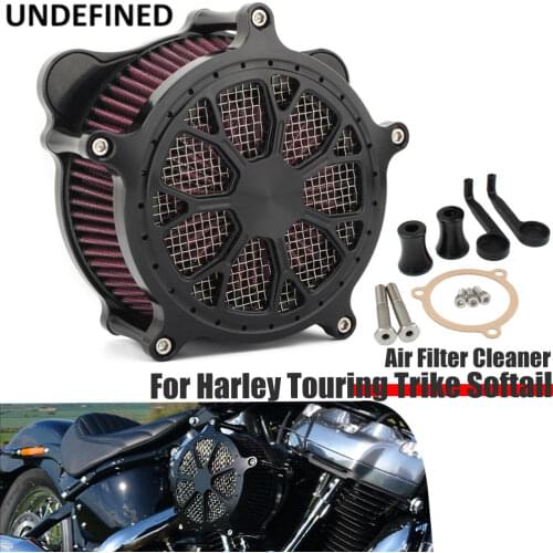 Motorcycle Air Filter Cleaner Intake Filters System Kit CNC Cut for Harley Touring Street Glide Road King Dyna FXDLS Softail