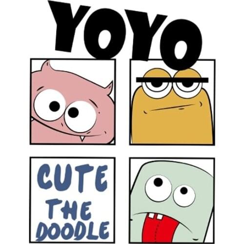 Cartoon cute animal heat transfer stickers DIY decorative school bag childrens T-shirt canvas bag Iron On patches