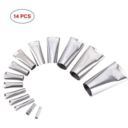 14PCS Stainless Steel Caulk Nozzle Applicator Caulking Finisher Glue Silicone Sealant Finishing Tool Kitchen Bathroom Sink Joint