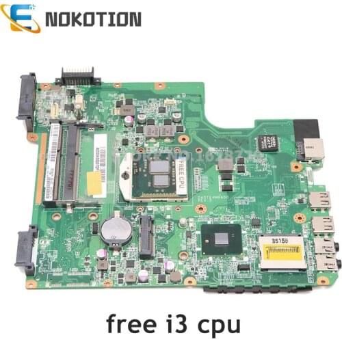 NOKOTION For TOSHIBA Satellite L700 L745 laptop motherboard A000093220 DA0TE4MB6D0 HM55 DDR3 with core i3 CPU