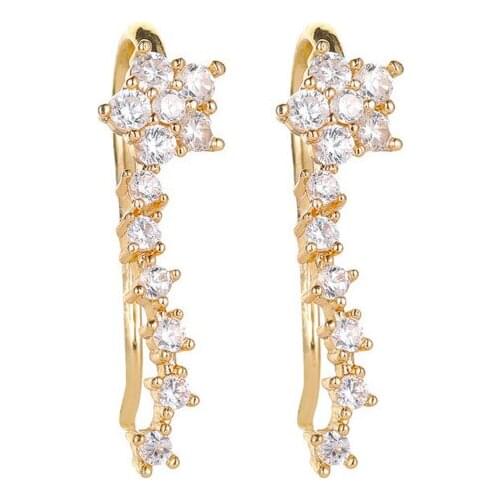 New fashion beautiful pentagram zircon charms piercing womens earrings 2021 trend simple fine jewelry for women accesories