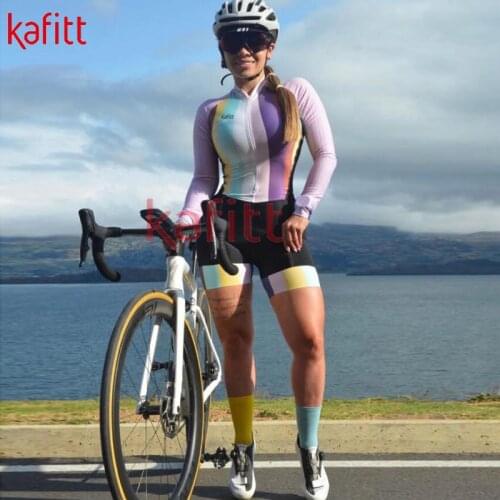Kafitt new cycling jersey womens sweatshirt suit shipping Brazil ladies cycling jumpsuit cycling professional shirt shorts