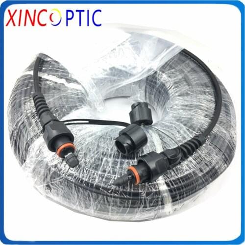 Armored Black LSZH Jacket,12Core 6.0mm 50/100/150M ODVA-MPOAPC ODAV-MPO/APC Male Fiber Optic Patch Cord Compatible with TE