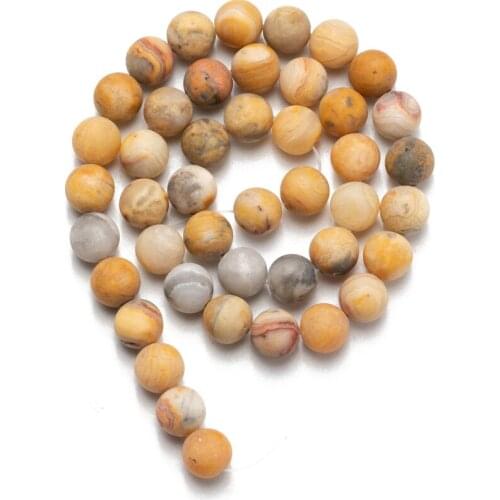 Wholesale Dull Polished Natural Stone Matte Crazy Agates Beads Natural Beads Stone DIY Bracelet Necklace 4 6 8 10 12mm