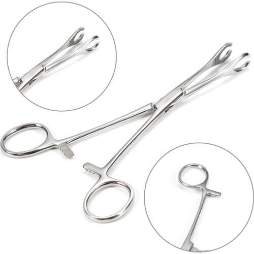 2PC Body Piercing Plier Silver Navel Ear Tongue Septum Nose Lip Stainless Clamp Plier Forcep Body Piercing Tool