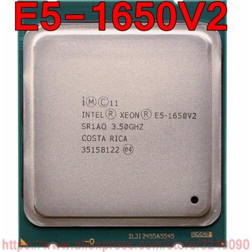 Intel Xeon CPU E5-1650V2 SR1AQ 3.50GHz 6-Core 12M LGA2011 E5 1650V2 processor E5-1650 V2 free shipping 1650 v2 speedy ship out
