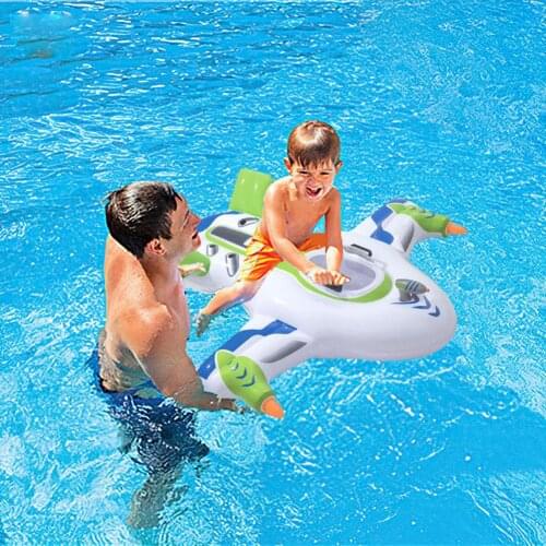 Airplane Infant Float Pool Swimming Ring Inflatable Circle Baby Seat With Steering Wheel Summer Beach Party Pool Toys Dropship