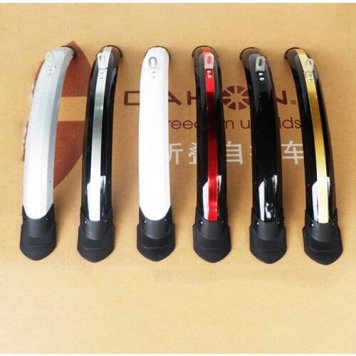 20 inch Folding Bike Mudguard fender 2PCS Front Rear Cycling Bike Mud Guard MTB Bicycle Wings With Rear Light Bike Accessories