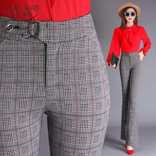 Женские брюки в клетку SURE XIAO STORY China At AliExpress