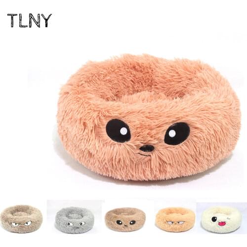 TNLY Funny Long Plush Dog Bed House Dog Mat Winter Warm Soft Long Plush Dog Basket Pet Cushion PortableSleeping Cats Nest