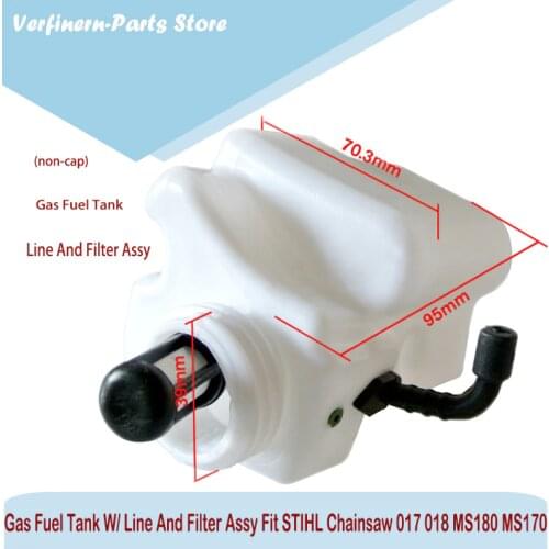 Gas Fuel Tank W/ Line And Filter Assy Fit STIHL Chainsaw 017 018 MS180 MS170 1130-350-0411 Replaceable Auxiliary Parts