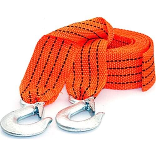Heavy Duty Car Tow Rope Strap Belt High Strength Nylon Strap with Strong Metal Hook Towing Cable for Trailer