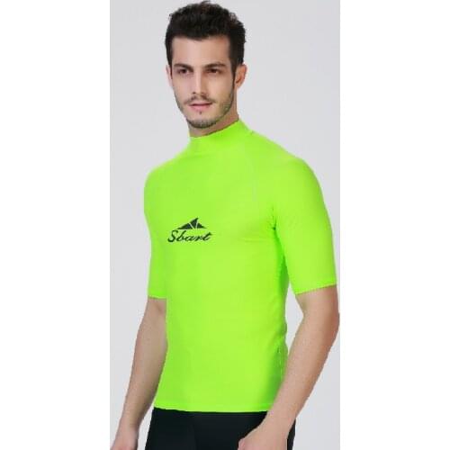 UPF Sun Protection Short-Sleeve Tight Lycra Rush Guard Surfing Suit Top Water Sport Suit Wetsuit Top