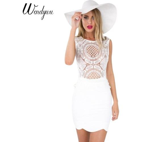 Белые летние платья WENDYWU China At AliExpress