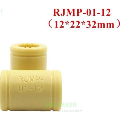 10pcs 12x22x32mm 3D Printer Solid Polymer Linear Bearing RJMP-01-12 Solid Plastic Bearing 12 mm ID