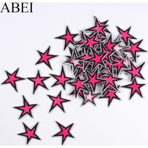 10pcs Embroidery Iron On Star Stickers Cartoon Garments Patches DIY Iron On Apparel Patch Jeans Backpack Bags Shoes Appliques