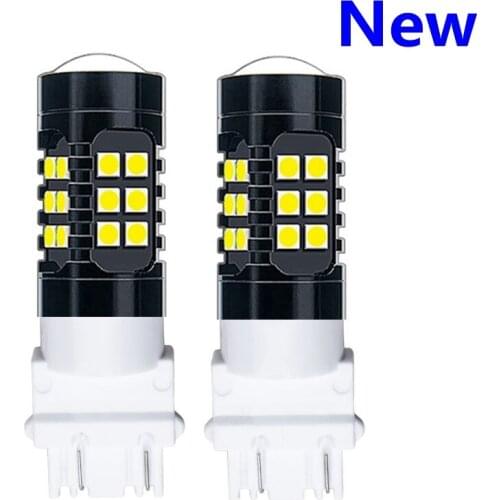 2pcs 3157 3156 Super Bright 1500LM 3030 LED Amber Turn Signal Lamp White P27W T25 Reverse Bulb Red P27/7W Car Brake Light Source