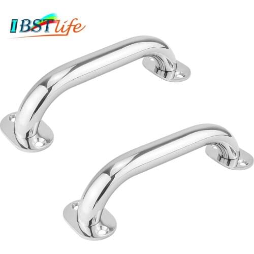 2PCS Marine Grade 316 Stainless Steel Grab Handle Door Handrail Grip Rail Grab Bar Handle Boat Hatch Yacht Marine Bathroom
