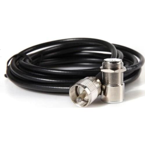 5M RG58 PL259 UHF to SO239 Connectors for Car Radio Mobile Antenna Mount Cable