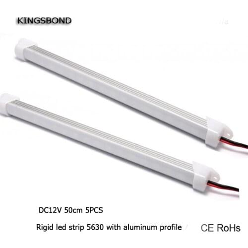 5pcs*50cm rigid led strip with U type LED profile led aluminium profile for led bar light