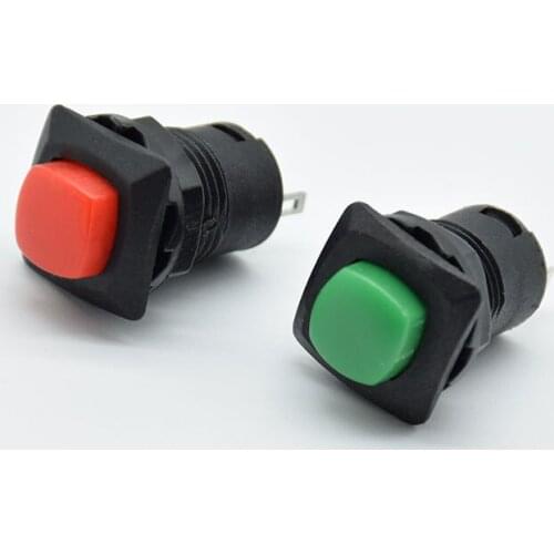 5PCS Square Button Self-Locking Push Button Switch Latching ON/OFF 12mm 3A 125V 1.5A 250V AC DS-426