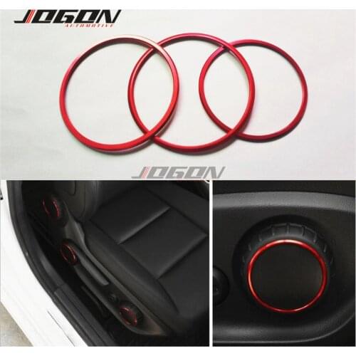 6pcs Alloy For Mercedes Benz A B CLA GLA Class W176 W117 W246 C117 A180 Car Accessories Seat Adjust Control Button Ring Trim