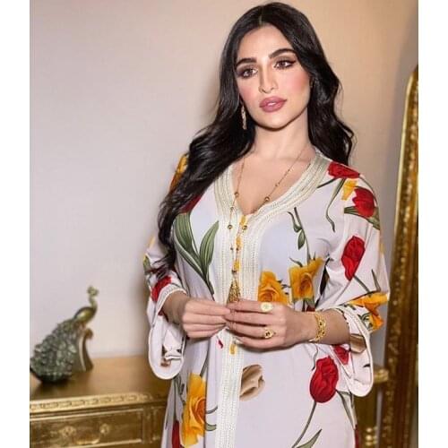 Dubai Turkey Muslim Women Hijab Dress Islam Caftan African Dresses European Clothin Muslim Abayas Women Dubai Sequin Kimono