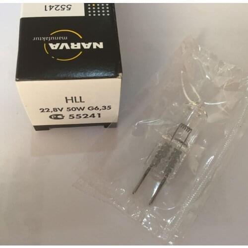 NARVA 55241 HLL 22.8V 50W G6.35 halogen lamp,Hanaulux surgical lights,DR.Mach operation room bulb,22.8V50W speziallampen