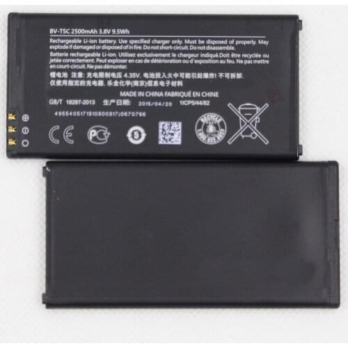 ISUNOO BV-T5C battery replacement for Nokia Lumia 640 RM 1113 1073 Dual 1077 BVT5C mobile phone battery 2500mAh