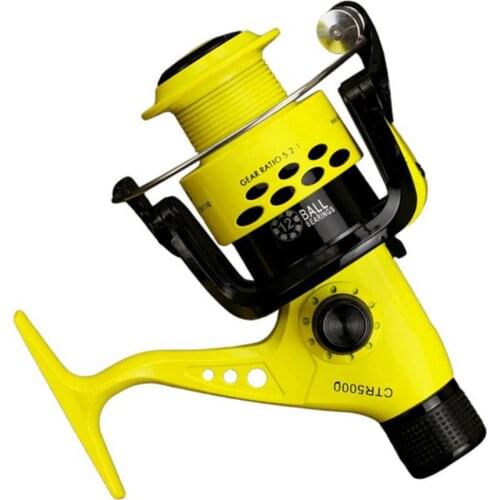 Wheels Rear Brake Spinning Reel Fishing Tackle 12 Ball Bearing Gear Ratio 5.5:1