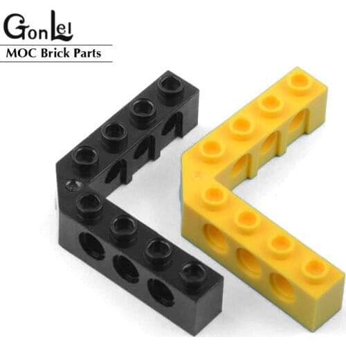 10Pcs/lot Technical Brick 5x5 Right Angle (1x4 - 1x4) MOC 32555 Building Blocks Parts fit for 28973 Bricks DIY Toys