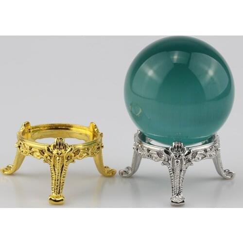 Metal Display Stand Crystal Glass Lens Ball Divination Photography Lensball Base Stone Egg Magic Sphere Globe Holder Home Decor